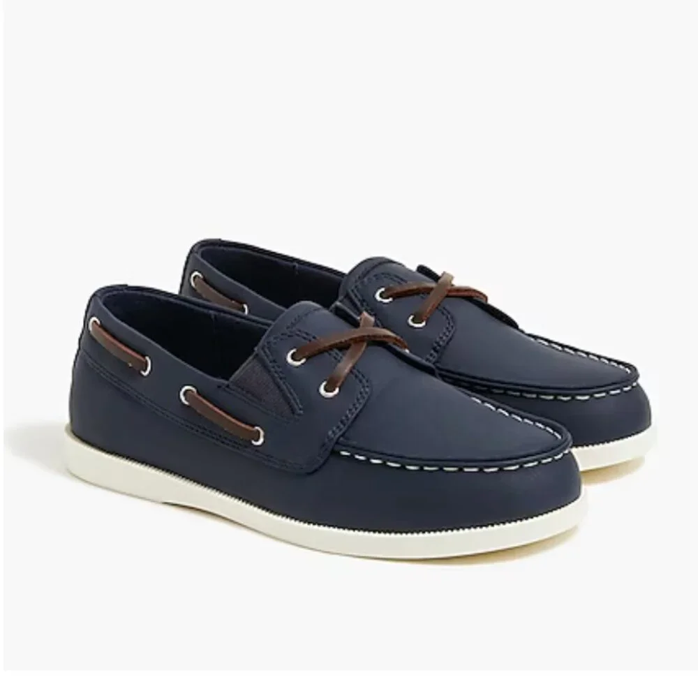 J.CREW‎ Factory Crew Cuts Boys' Boat Shoes Blue Loafers Size 12